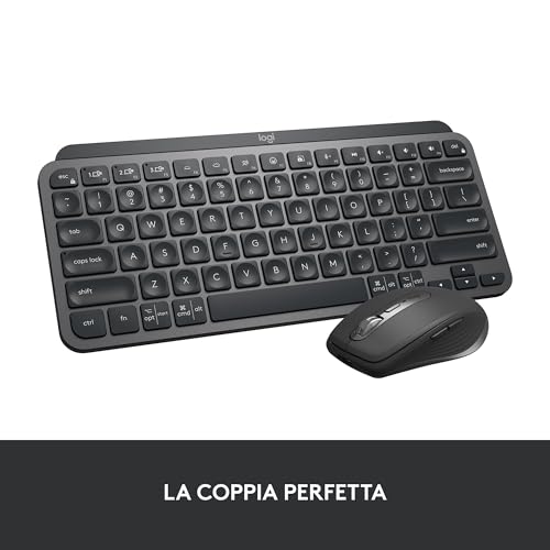 MX Keys Mini Tastiera Illuminata Wireless, Minimal, Compatta, Bluetooth, Retroilluminata, USB-C, Compatibile con Apple/macOS/iOS/Windows/Linux/Android, Layout Qwerty Italiano, Grafite - Tastiera gaming - Immagine 13