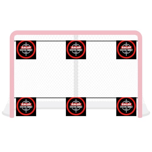 EALER Hockey Shooting Targets Shooting Training Aid Six Targets per Set Easy to Hang and Quite Teens Adult Players 6 Hockey Targets & 2 Straps