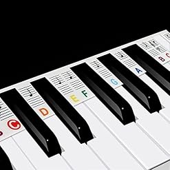 Lot de 88 étiquettes amovibles et réutilisables en silicone pour clavier de piano – Pour enfants et débutants – Arc-en-ciel - Les Beatles, Paul McCartney, John Lennon, RIngo Starr, George Harrison Lot de 88 étiquettes amovibles et réutilisables en silicone pour clavier de piano - Pour enfants et débutants - Arc-en-ciel – Image 2