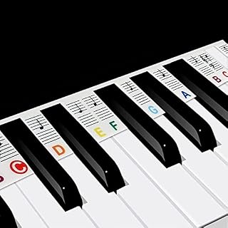 Lot de 88 étiquettes amovibles et réutilisables en silicone pour clavier de piano – Pour enfants et débutants – Arc-en-ciel - Les Beatles, Paul McCartney, John Lennon, RIngo Starr, George Harrison Lot de 88 étiquettes amovibles et réutilisables en silicone pour clavier de piano - Pour enfants et débutants - Arc-en-ciel – Image 2
