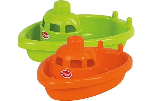 Bateau Hambourg Gowi 559-53 jouet d'eau bicolore orange vert stable