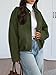Trendy Queen Womens Faux Suede Bomber Jacket Fall Oversized Zip Up Cropped Jackets Winter Motorcycle Coat 2026 ArmyGreen XS