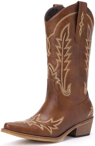 Rivalran Cowboy Boots for Women - Cowgirl Boots with Embroidery, ...