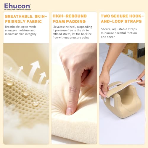 Image of 3D Heel Protectors for Pressure Sores,Ankle Elevation Pillow Foot Support Cushion for Bed Sores,Heel Cushions for Heel Pain Relief