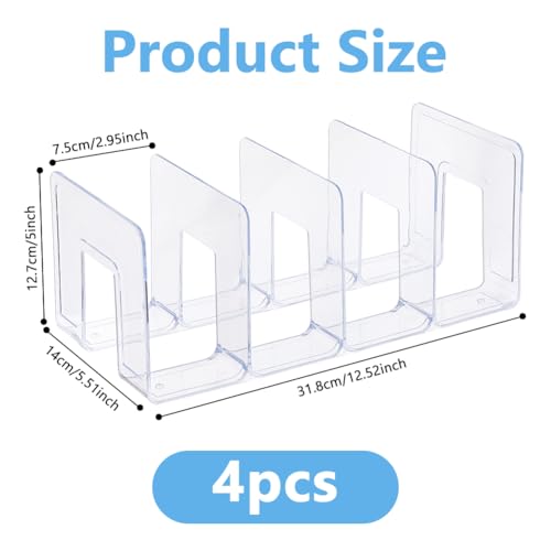 Étagère de rangement à chaussures transparente 4 sections gain de place plastique - 2