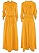 AirZeal Hoodies for Women 2 Piece Casual Fashion Long Sleeve Sweatshirts Slit Maxi Skirt Sets with Pockets Yellow X-Large