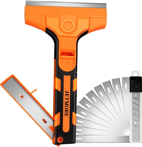 JETMORE Razor Blade Scraper Window Scraper with 15 Blades Razor Scraper