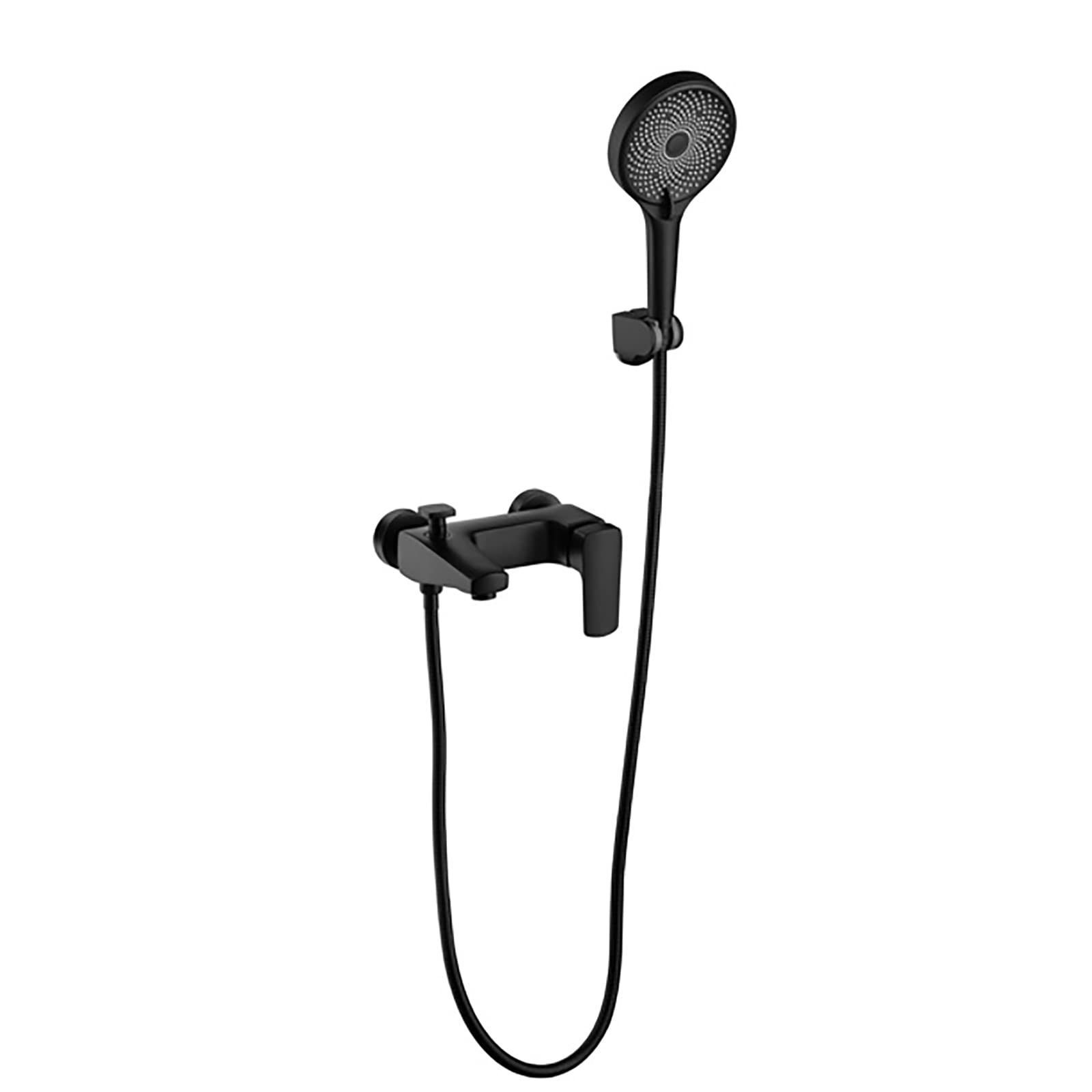 GLJTUO Bathtub Faucet Wall Mounted Tub Faucet with 3 Modes Handheld Shower, Tub Tap Brass Tub Filler Faucet Single Handle Filler Mixer Tap with 1.5M Shower Hose,Chrome,Black