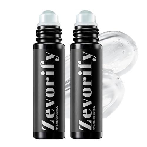 Zevorify Eye Repair Stick for Men | 2PCS Caffeine Under Eye Roller for Eyebags and Dark Circles - Cooling Stick Hydrates and Depuffing, 0.34 Fl Oz (2 PCS, 0.34 Fl Oz/PC)