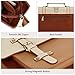 ECOSUSI Laptop Bag for Women Vegan Leather Messenger Bag Fashion Briefcase Backpack 15.6 inch Computer Satchel Bag (Brown)