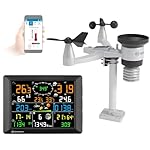 Bresser Estación meteorológica de 1,5 km de alcanc...: Con la tecnología LoRa, la estación meteorológica 7 en 1 transmite datos de medición desde hasta 1,5 km de distancia y proporciona información meteorológica actualizada para interiores y exteriores Mide temperatura, humedad, precipitación, velocidad/...