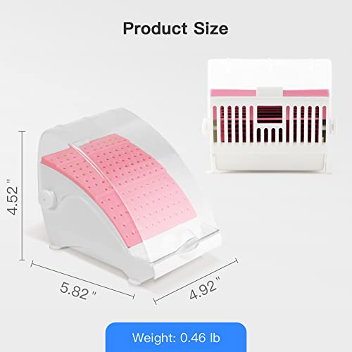 142 Holes Dental Bur Holder Box Burs Block Station Organizer Case, Annhua Bur Blocks For Bur, Plisher, File - Durable And Sturdy - Pink #TOP6