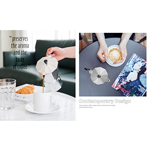 J&V Textiles Stovetop Espresso And Coffee Maker, Moka Pot For Classic Italian And Cuban Café Brewing, Cafeteria, (12-Cup) #TOP5