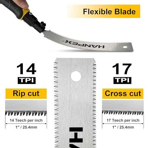 Hanpex Mini Japanese Hand Saw 7 Inch Double Edge Pull Saw thumb #1