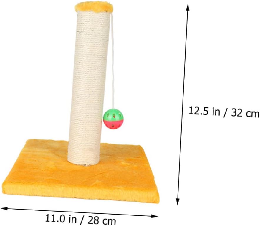 1pc Cat Climbing Rack Yellow Sisal Scratch Board for Indoor Cats Kitten Climbing Platform for Healthy Scratching Habits Space-Saving