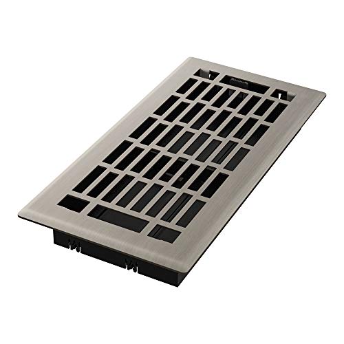 Imperial RG3378 4 x 10-Inch Geneva Decorative Floor Register, 4x10 Inch, Brushed Nickel, 5 Pack