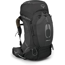 Osprey Atmos AG 65L Men's Backpacking Backpack, Black, S/M