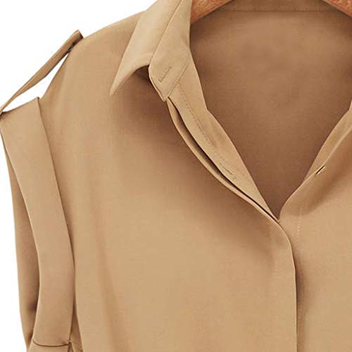 HHmei Women Casual Summer Loose Short Sleeve Dress with Belt4