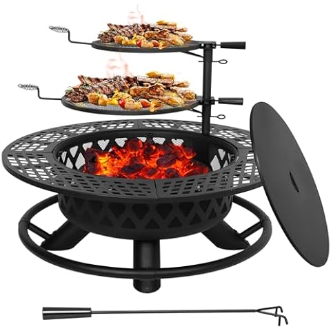 Hykolity 44.5 Inch Fire Pit Cover
