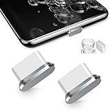 USB Type C Anti Dust Plug 2 Pack USBC Charging Port Cover Plugs Protector Cap with Carry Box Cable Fixer for iPhone 16 Plus 15 Pro Max for Samsung S25 S24 A53 A54 Flip S23 for Google Pixel 6 7a 8 8a 9