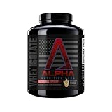 Alpha Nutrition Labs Whey Isolate Protein Powder - Vanilla Flavor, 28g of Protein, Low Carb, Keto-Friendly