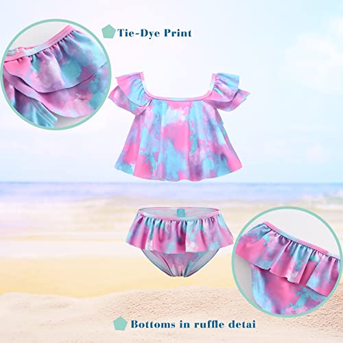 Image of Girls Two Piece Swimsuits Bikini Bathing Suit for Kids Hawaiian Swimwear Set 3-16 Years