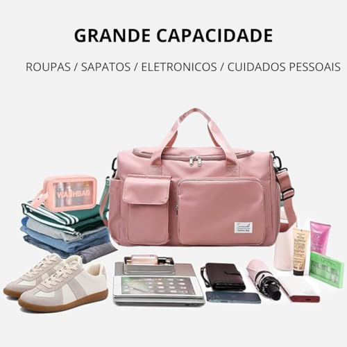 Bolsa Mala Feminina Academia Esportiva Viagem, Bolsa esportiva de viagem, ideal Para Suas Viagens, B