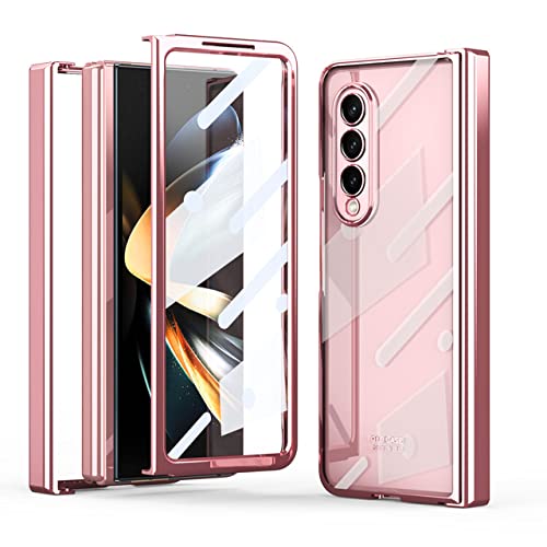Coque Samsung Z Fold 4 transparente or rose idéale pour le bureau et les sorties
