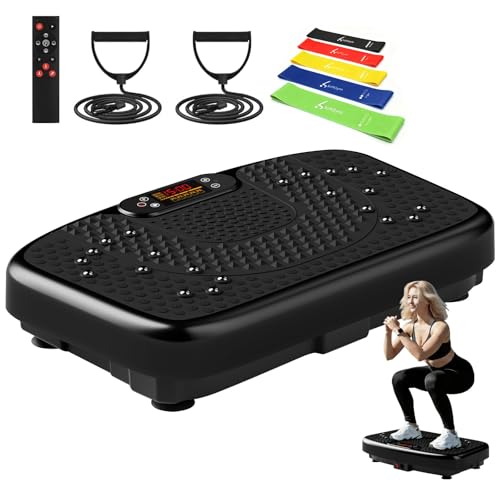 SoftGym Vibration Plate Exercise Machine for Lymphatic Drainage,Power Vibrate Stand Shake Board...