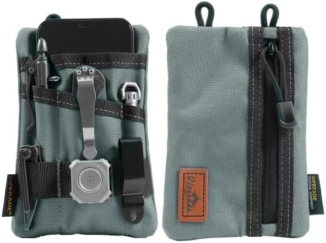 VIPERADE VE1 Pocket Organizer, Tool Pocket Organizer for men, Pocket Organizer Storage EDC Gears, Best Gift to Keep Organized, Hold your Flashlight/Pocket Knife, Tactical pen, Notebook (Grey)