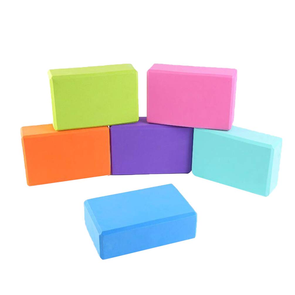 BESPORTBLE 6 Pcs Bloc de Yoga Eva Bloc de Mousse Pilates Bloc Sports Exercice Fitness Gym Entraînement Étirement Aide Corps Fitness Couleur Aléatoire