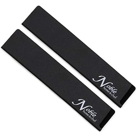 Noble Home & Chef 2-Piece Universal Knife Guards (12") are Felt Lined, More Durable, Non-BPA, Gentle on Blades, and Long-Lasting Knives Covers Are Non-Toxic and Abrasion Resistant! Cover