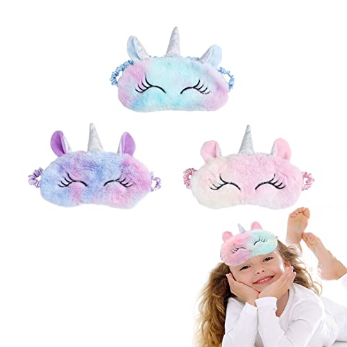 sylbx Máscara para Dormir,3 Piezas Antifaz de Unicornio,Máscara con los Ojos...