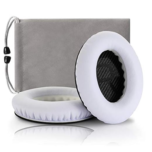 Almofadas de substituição de fones de ouvido Bose para fones de ouvido, Cypher.V, compatível com Quietcomfort QC2 QC15 QC25 QC35 Ae2 Ae2i Ae2w Sound True/SoundLink Around Ear Headphones 1 par, Branco