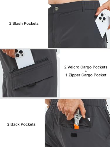 NORTHYARD Men's Cargo Hiking Pants Lightweight Quick Dry Outdoor Fishing Travel Active Sweatpants with Multi Pockets4