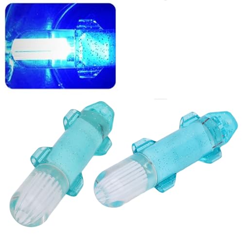 Luz de Pesca Subaquática, 2 Peças Luz de Pesca Subaquática Fibra óptica Led Gota Profunda Luz de Pes