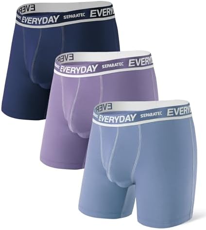 Separatec Dual Pouch Men's Boxer Briefs Cotton Underwear Multipack