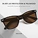MEETSUN Retro Polarized Sunglasses for Women Men Classic Mirror Lens Driving Sun Glasses 3 Pack Black Tortoise Brown