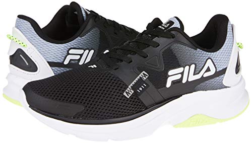 Tênis Racer Motion, Fila, Masculino, Preto/Branco/Limão, 41