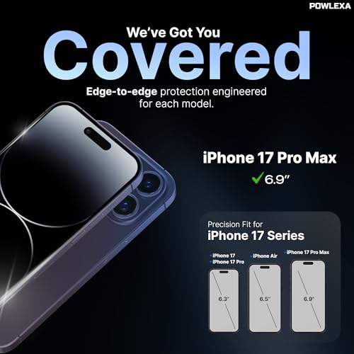 Image of 2 Pack Screen Protector for iPhone 17 Pro Max 6.9 Inch, Tempered Glass 9H+ Hardness 12FT Military Grade Shatterproof HD Clear, Scratch Resistant, Bubble Free Easy Installation, Case Friendly