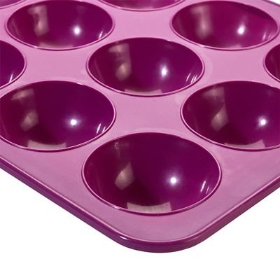 Verstärkte Silikon Muffinblech für 12 Halbkugel Pfanne