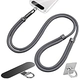 Se adapta a todos los smartphones: cadena universal para todos los teléfonos móviles con una cubierta completa de 4 a 6,7 pulgadas segura. Incluido para iPhone/ Samsung Galaxy/ Google/ LG / Huawei/ Xiaomi/ etc. Nota: No es compatible con fundas de media cobertura.