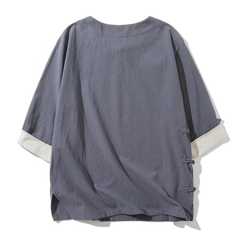 Chemise d'été coupe décontractée avec boutons grenouilles chinois originaux - 2
