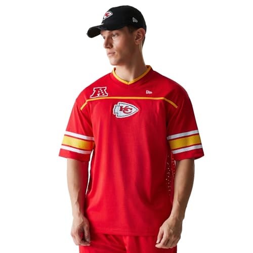 Camiseta de fútbol NFL Kansas City Chiefs New Era roja de algodón para hombre y mujer