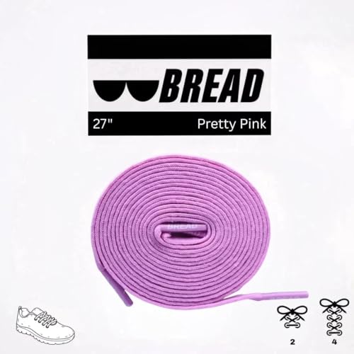 Image of Bread Elastic Xtra Stretch No-Tie Shoelaces - Durable Slip-On Laces for Sneakers & Boots, Kids & Adults, Travel-Friendly