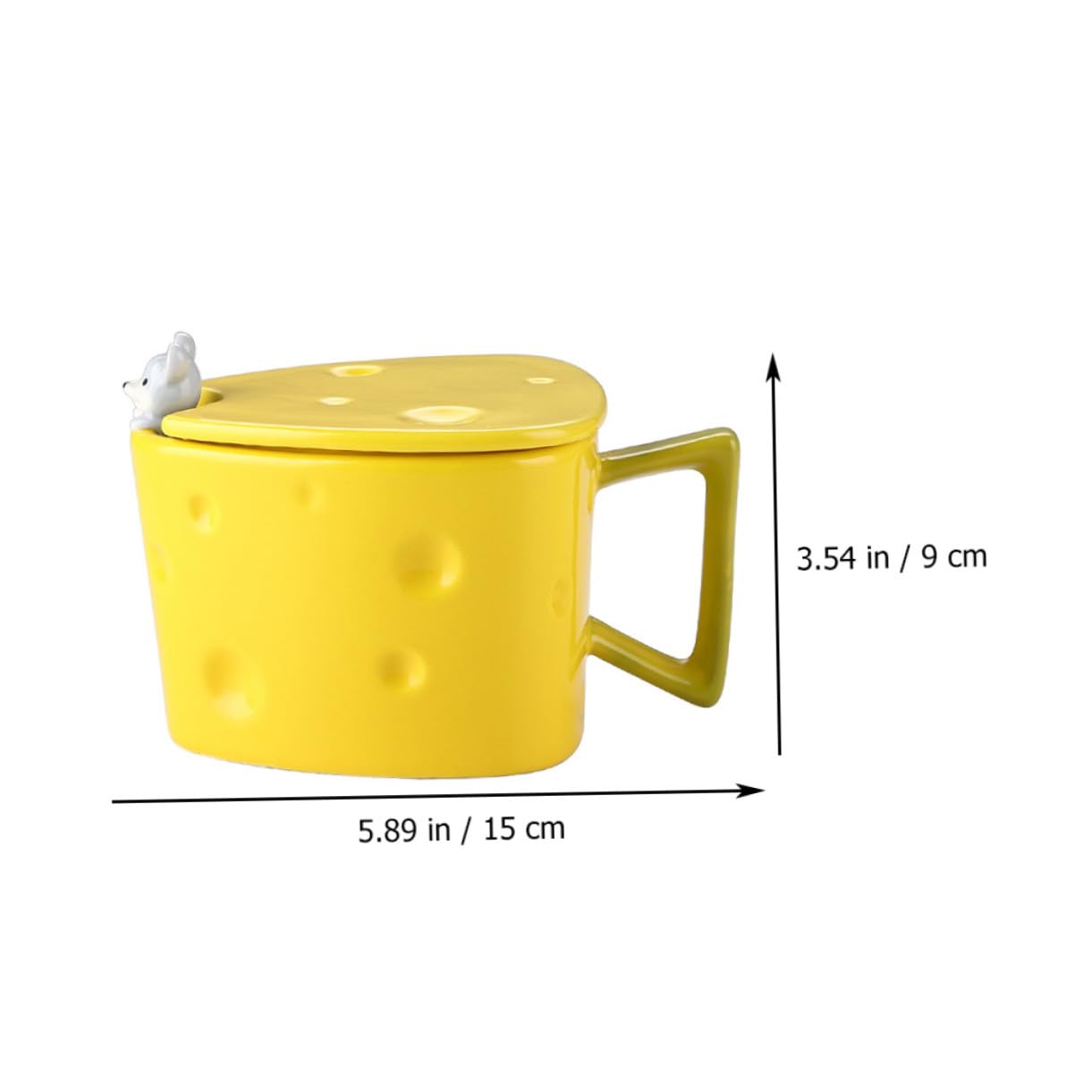 Keramik Kaffeetasse Käseform mit Löffel Kleine Milchhalter Tasse für Kaffee Joghurt Vielseitig Hitzebeständig Platzsparend für Frühstück und Alltag