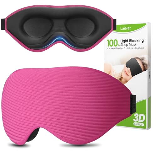 Laitver Antifaz para Dormir, Máscara para Dormir 3D con Presión Cero para Mujeres y Hombres - Anti-Luz Suave y Transpirable Antifaz, Ideal para Viajes, Siestas, Vuelos