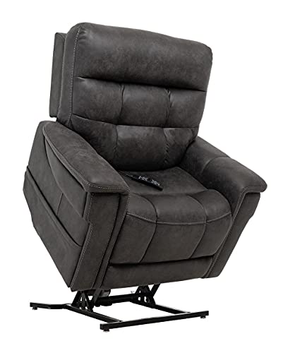 LIVING WELL STORES VivaLift! Radiance Power Recliner Lift Chair by PrideMobility, with 3 Heat Pads Heat System (Canyon Steel, Petite Wide with Curbside Delivery)