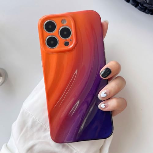 Coque de téléphone antichoc iPhone 13 Pro silicone souple dégradé protection vagues eau luxe