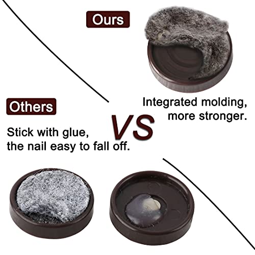 Uxcell Home Table Chair Cabinet Furniture Feet Legs Floor Protector Felt Pad Nails 13Mm/0.5" Dia Pack Of 32 Dark Brown #TOP3